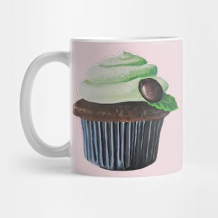 Mint Chocolate Cupcake Painting (no background) Mug
